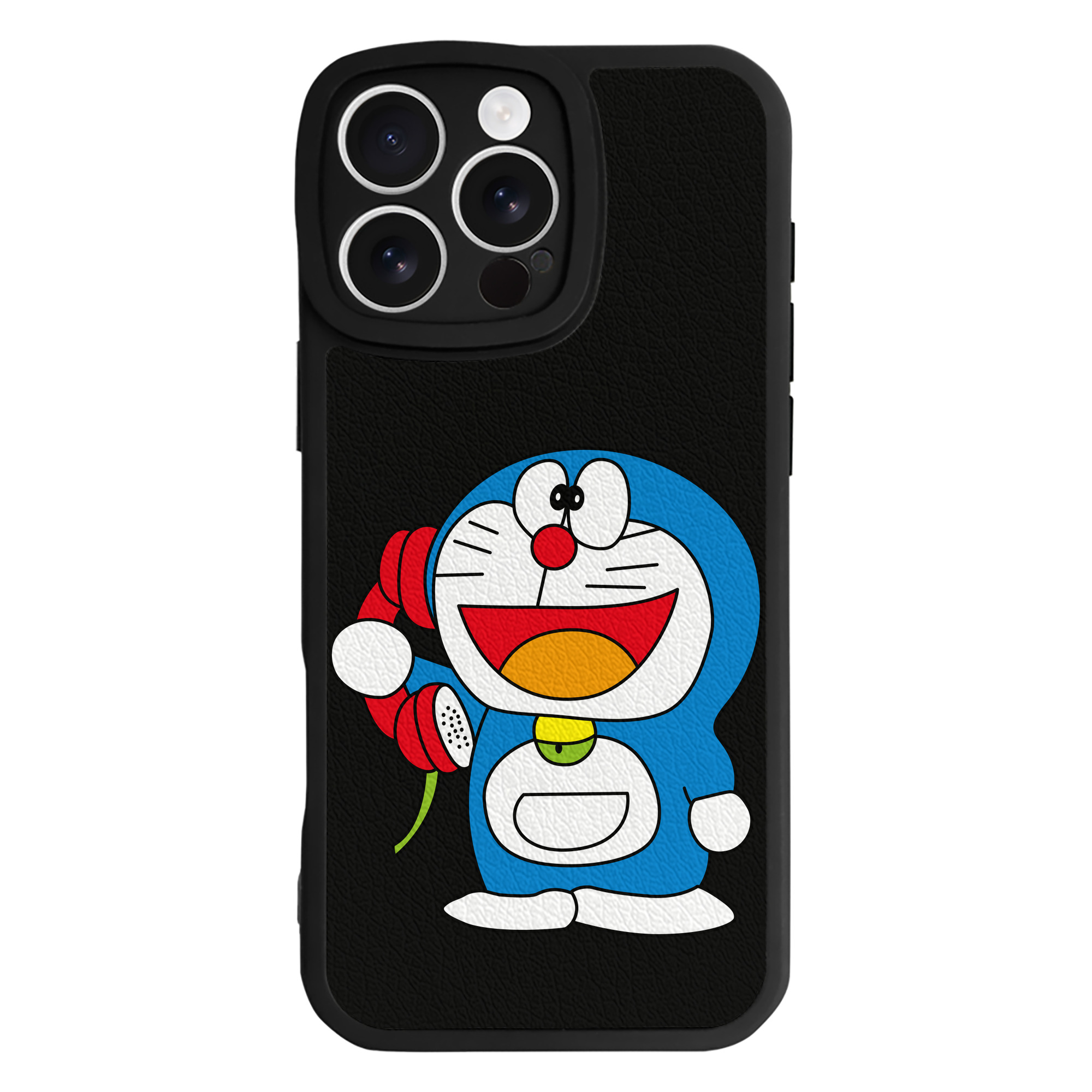 （画像用） ドラえもん Doraemon 【iPhone 16シリーズ対応】シリコンスマホケース（レザー調） 材質：シリコン